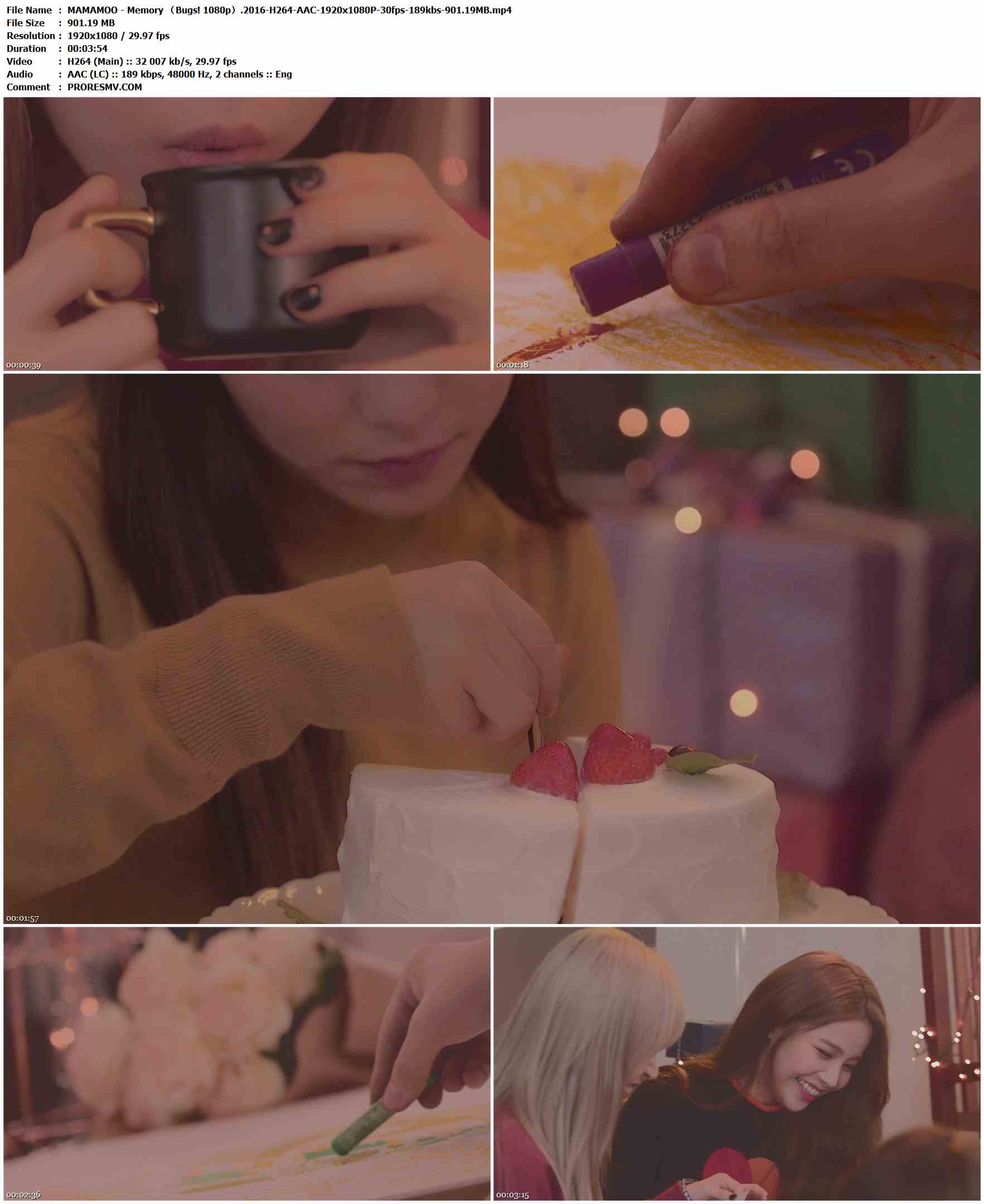 MAMAMOO - Memory （Bugs! 1080p）.2016-H264-AAC-1920x1080P-30fps-189kbs-901.19MB官方MV_高清MV